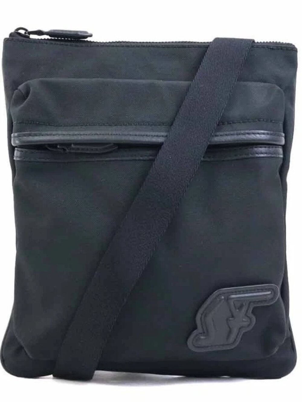 Auth Salvatore Ferragamo Shoulder Bag Black Nylon